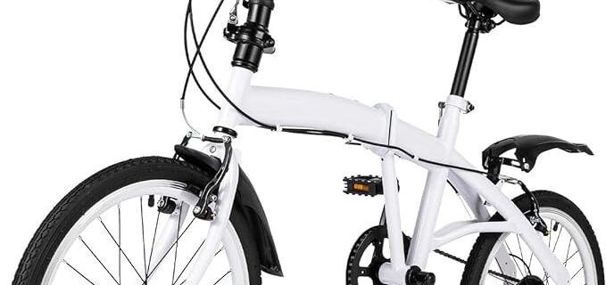 Bicicleta plegable econominca blanca