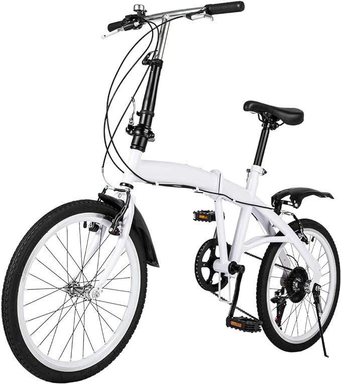 Bicicleta plegable econominca blanca