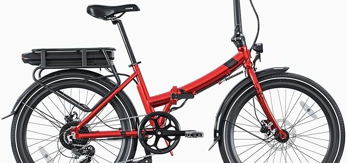 bicicleta plegable eléctrica rueda 24 pulgadas